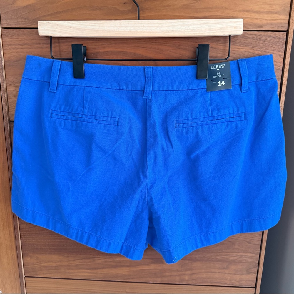 J. Crew 3.5" Classic Chino Short Regal Blue Women's Size 14 NWT - Picture 6 of 8